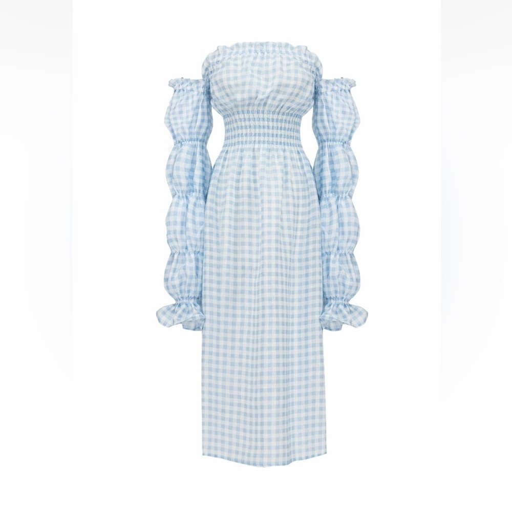 Sleeper Atlanta blue dress linen